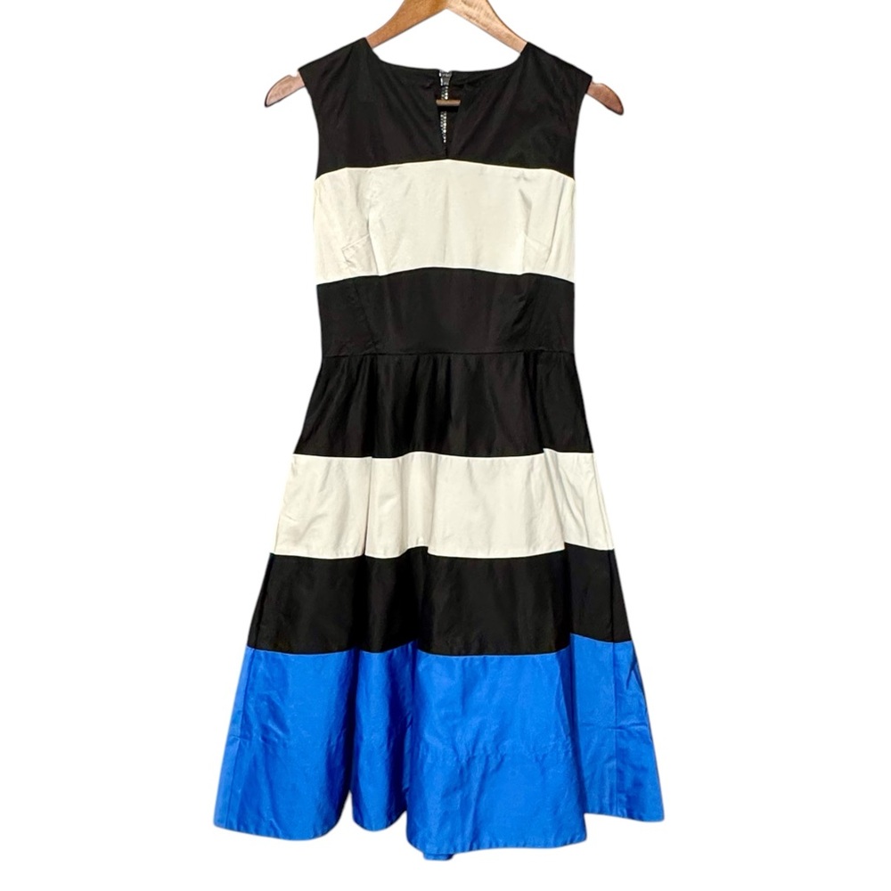 Kate Spade Black, White, and Blue Striped Dress - Picture 5 of 14